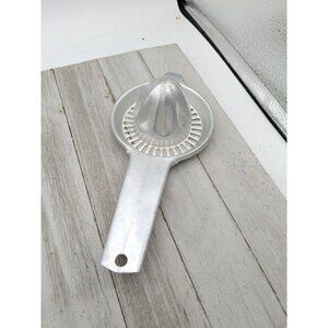 Vintage Hand Held Juicer Reamer Metal aluminum 8 1/4" Hong Kong